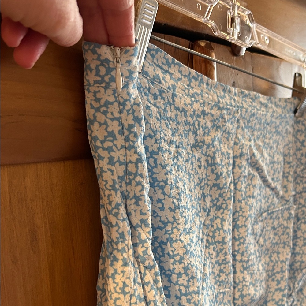 Altar'd State Blue Floral Mini Skirt - Picture 2 of 4